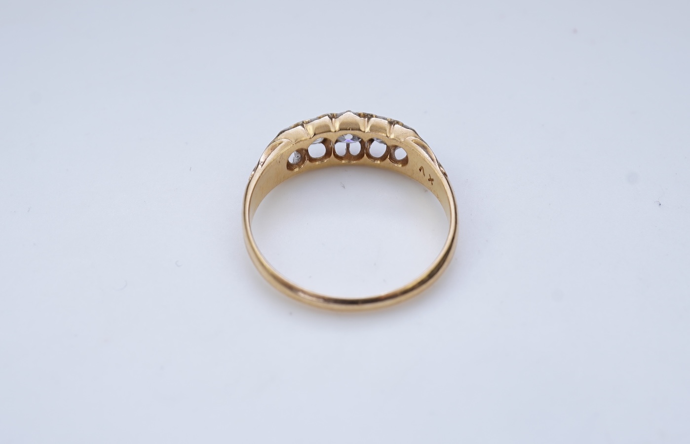 A five-stone diamond ring, late 19th century